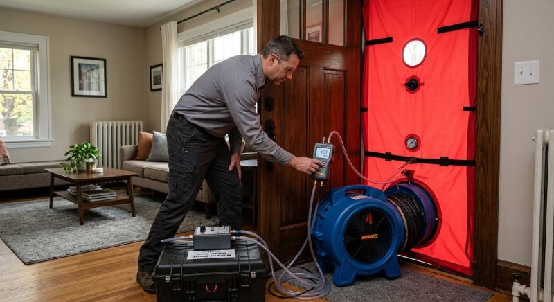 House Blower Door Testing