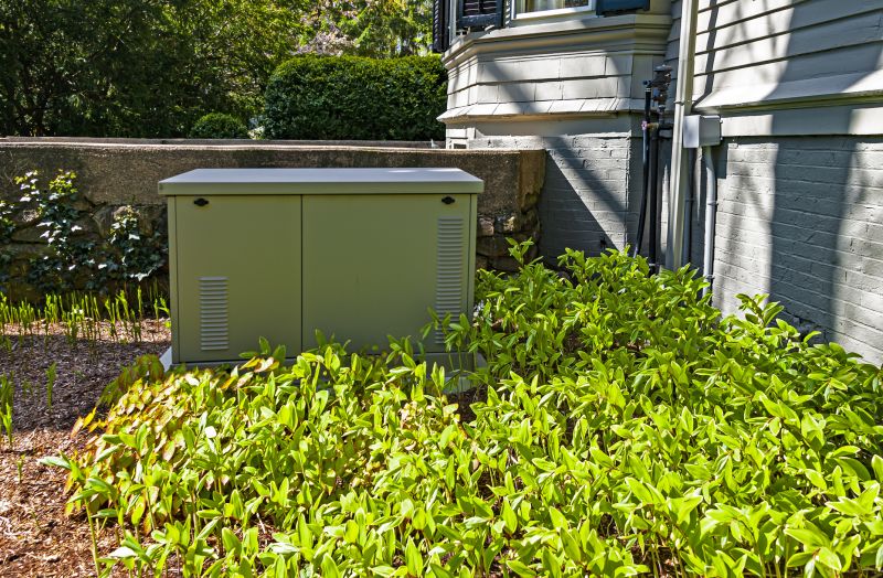 Generator System Installed on Home Exterior